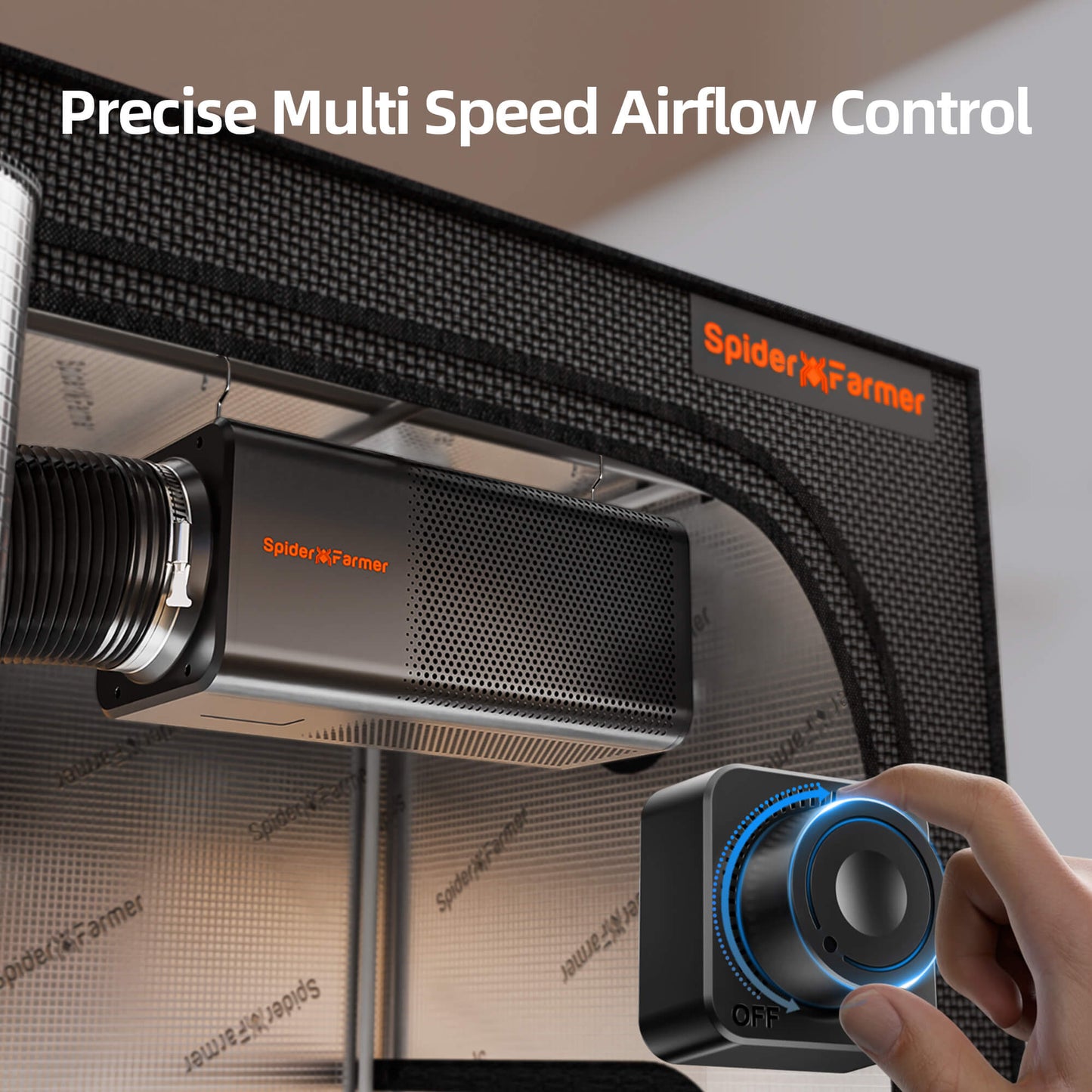 Spider Farmer plug-and-play ventilatiesysteem | Plug and play ventilation system | Plug-and-Play Belüftungssystem