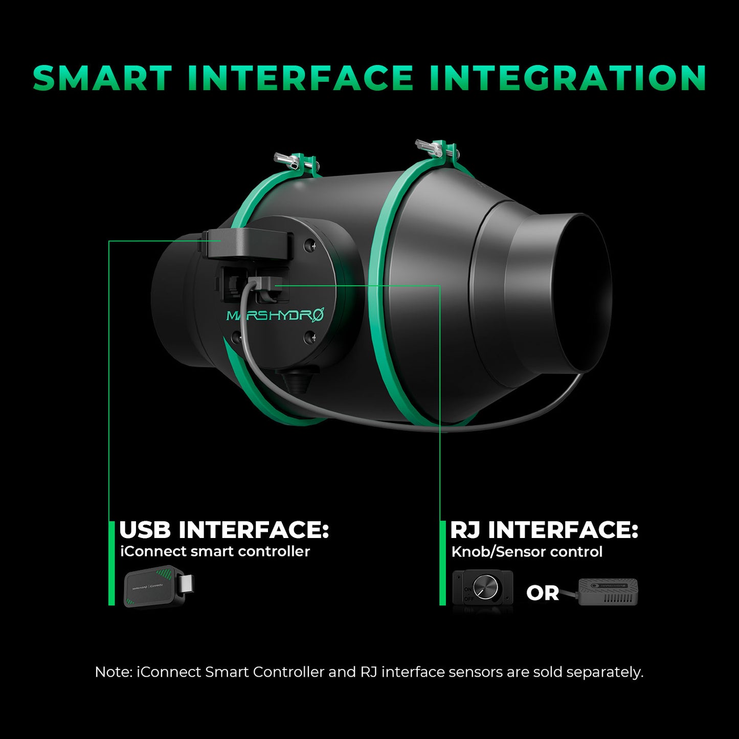 Mars Hydro iFresh 4″ (10cm) Smart Inline Duct Fan