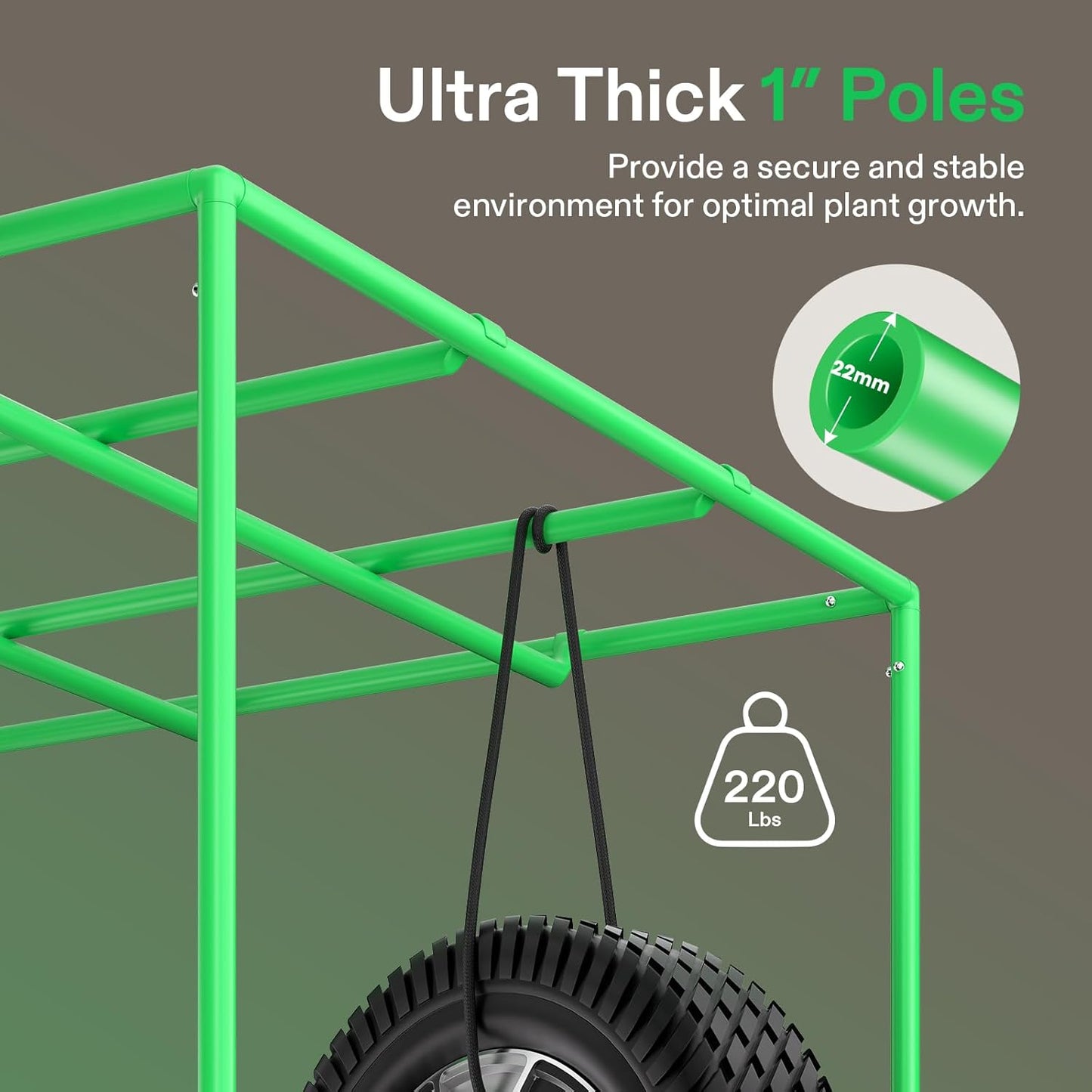 VIVOSUN P448 PRO Kweektent 120 cm x 120 cm x 200 cm