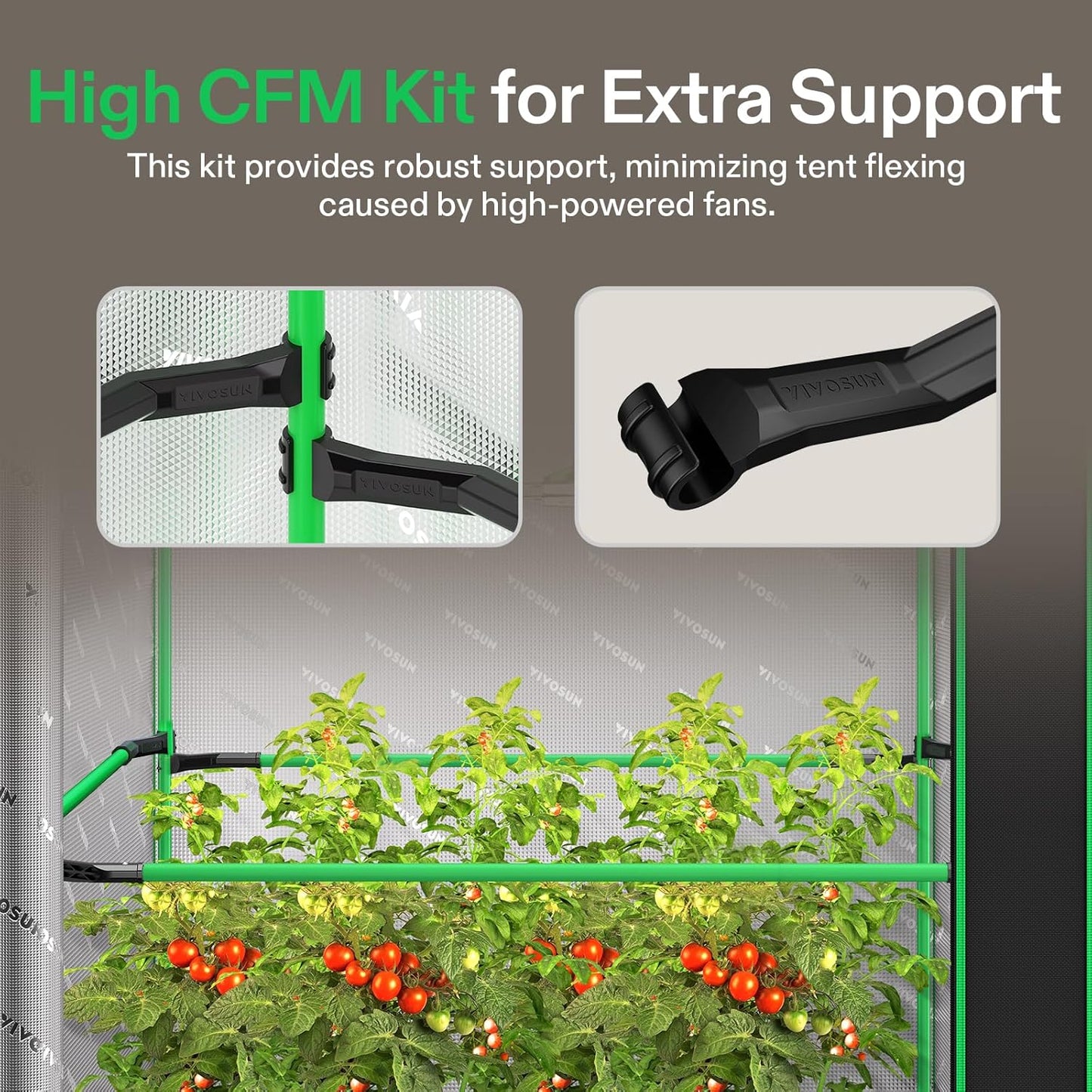 VIVOSUN P448 PRO Kweektent 120 cm x 120 cm x 200 cm