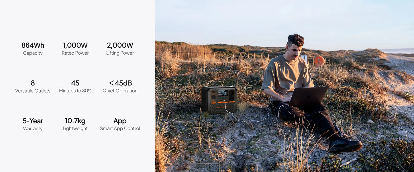 Bluetti AC70P – Portable Power Station voor Thuis en Outdoor