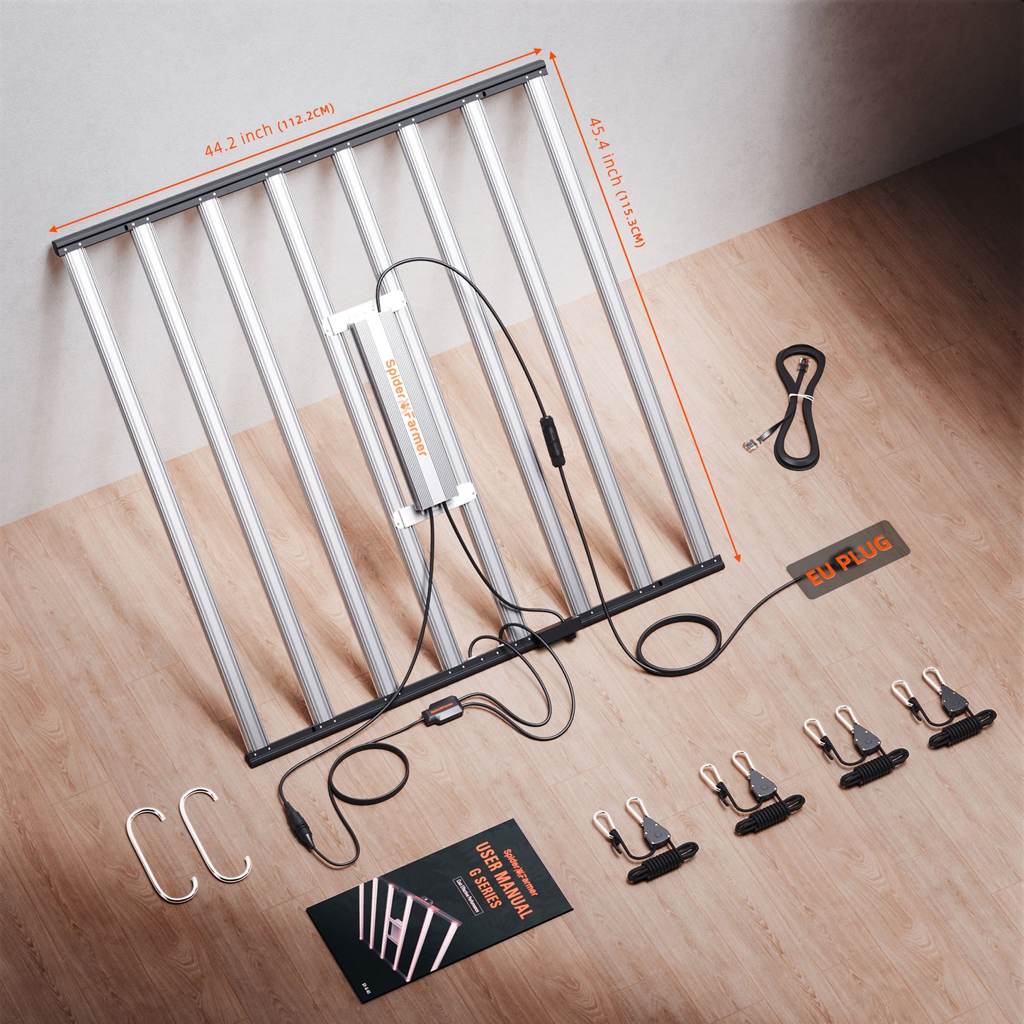 spider farmer g1000w led groeilamp 2.9 µmol/j full spectrum smart grow