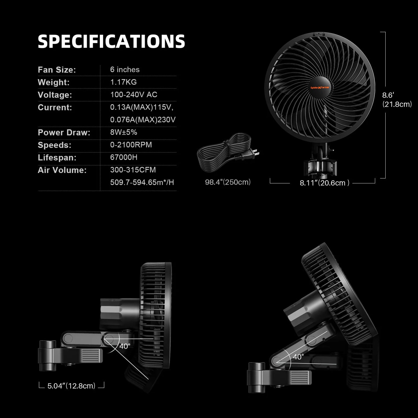 Spider Farmer G1000W Geautomatiseerde Kweek Tent Kit Compleet – 150×150×200 cm Tent + 1000W LED + 6” Ventilatie + Clipfan + GGS App Controller