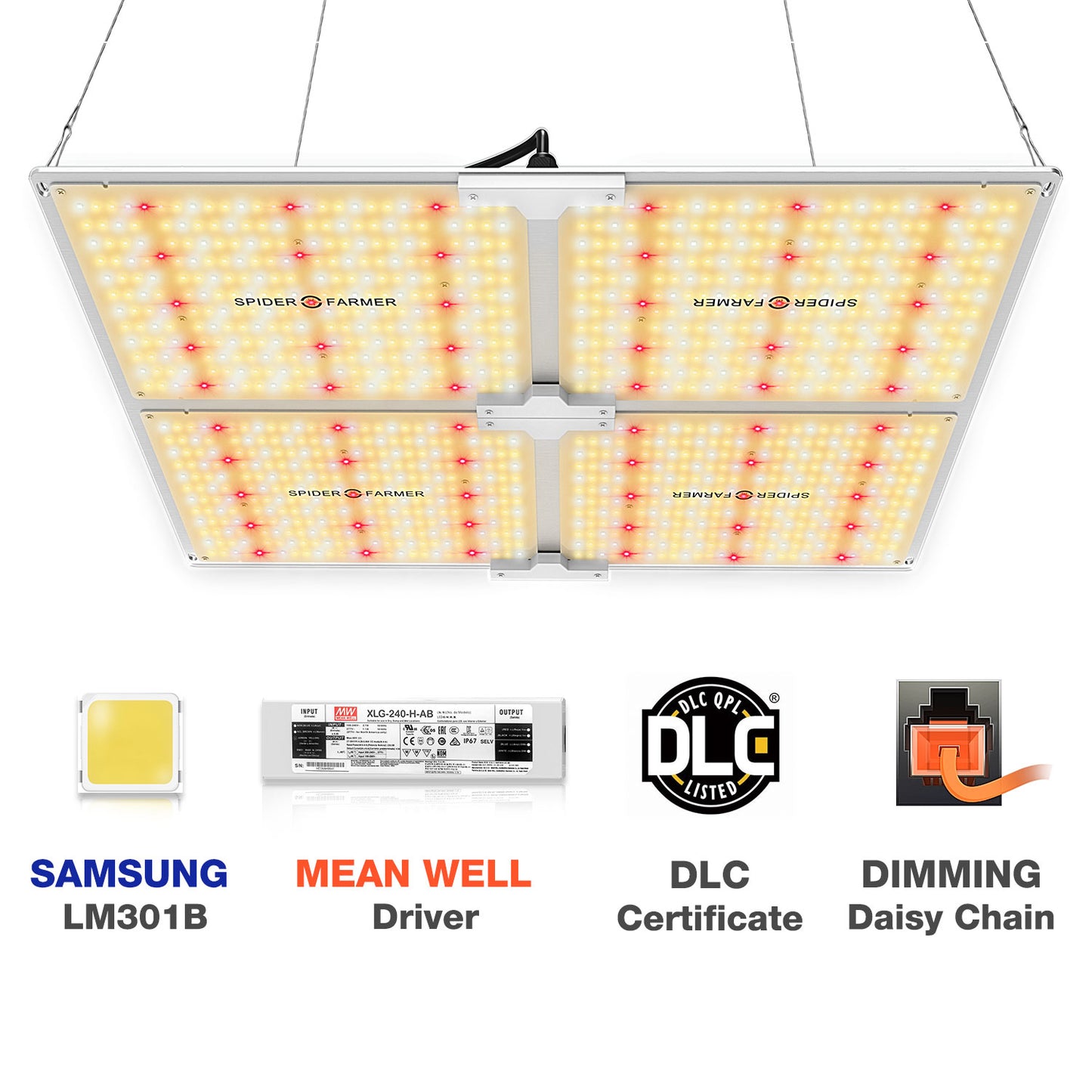 Spider Farmer SF4000 2,7 µmol/J 450W LED Grow Light