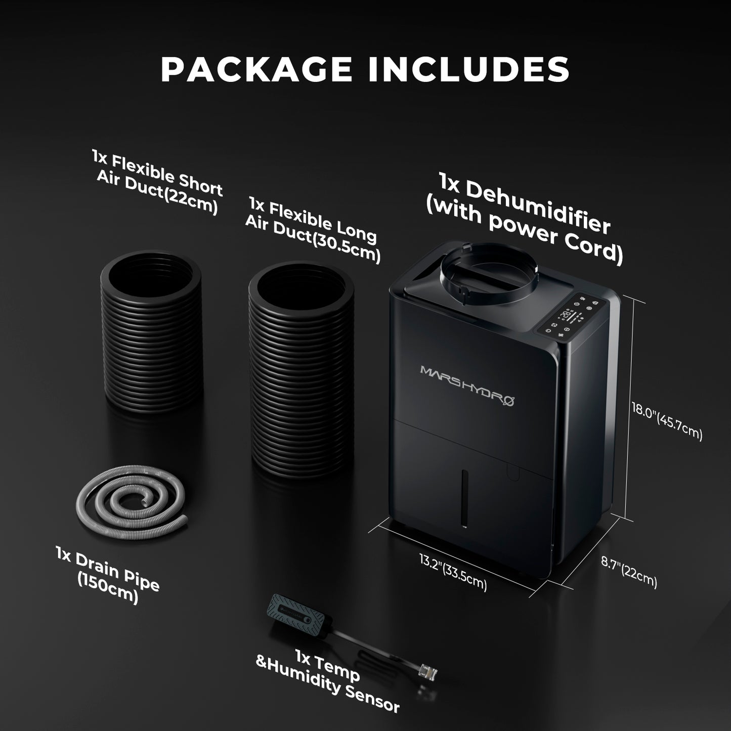 Mars Hydro 12L compressor ontvochtiger voor professionele binnenkweek en VPD optimalisatie, smart grow tent humidity control system für Indoor Pflanzen