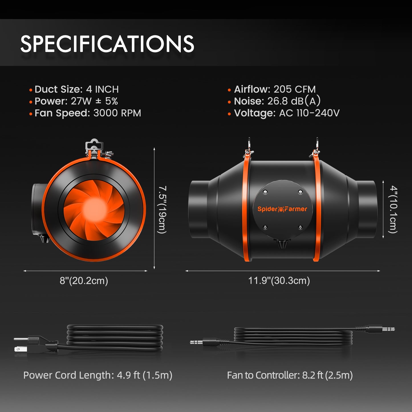 Spider Farmer G3000 Komplett Grow Kit 90x90x180cm Full Spectrum Speed Controller