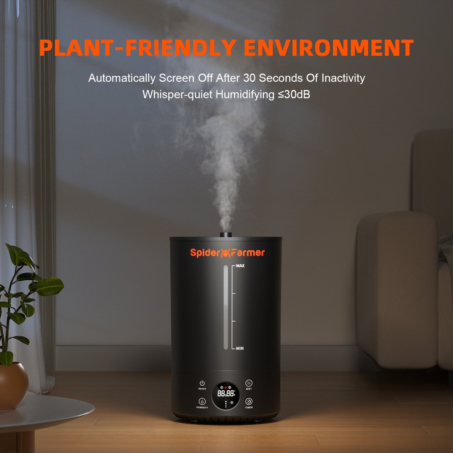Spider Farmer 6L Cool Mist luftfugter til planter