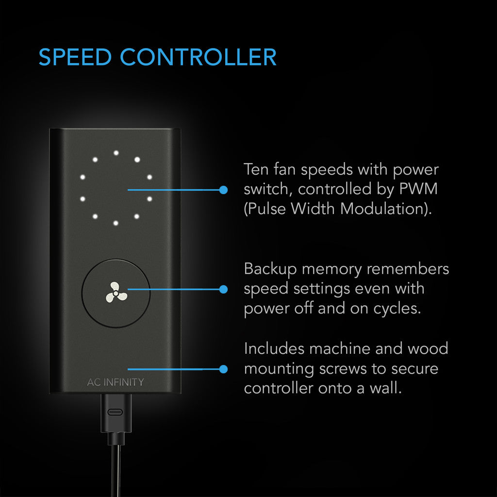 AC Infinity CLOUDLINE S4 – Quiet Inline Duct Fan System with Speed Controller (100 mm)