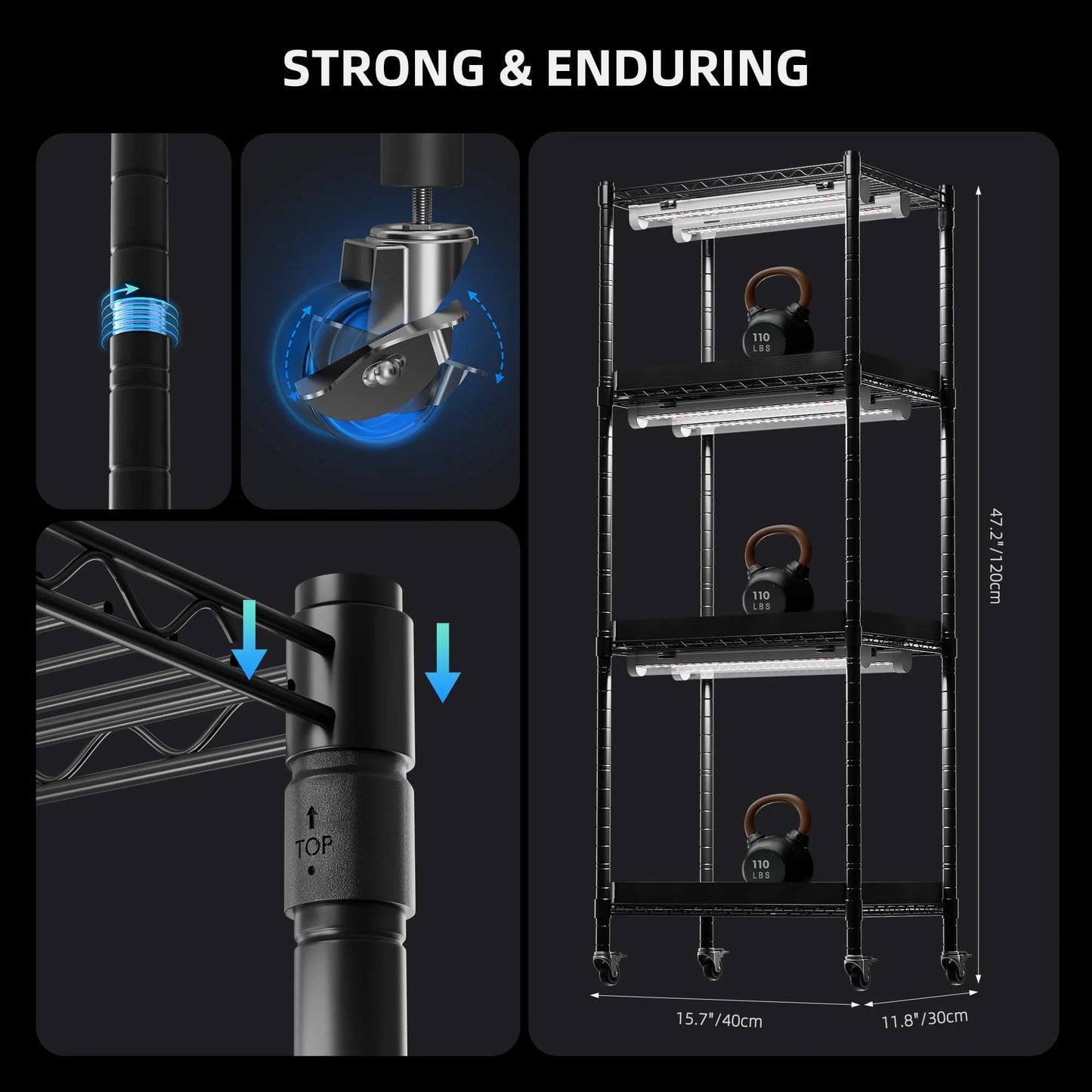 spider farmer 4 tier led grow shelf for indoor plants pflanzen zucht