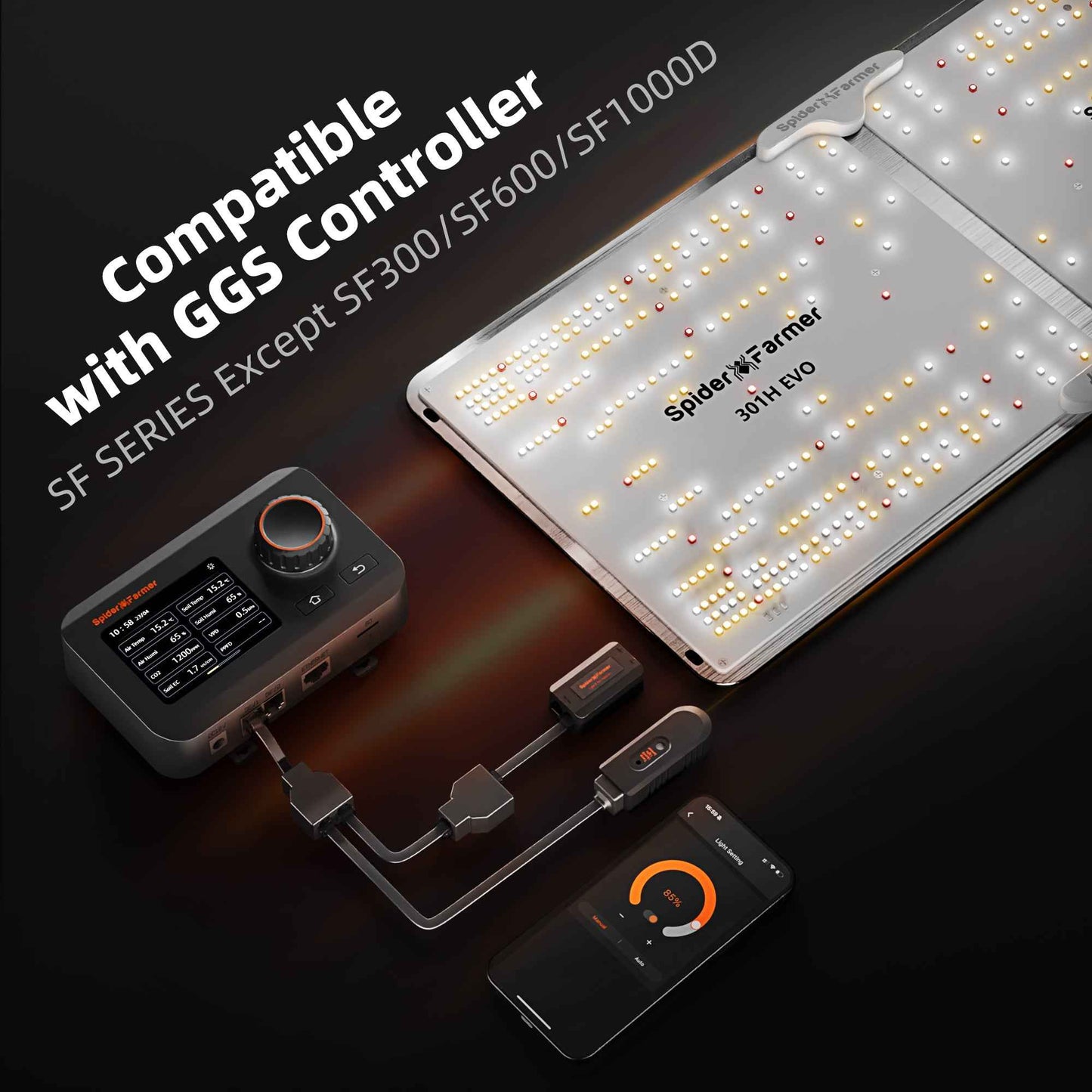 Spider Farmer SF7000 650W LED Groeilamp – Dimbare Full Spectrum Kweektent Verlichting (2.8 µmol/J)