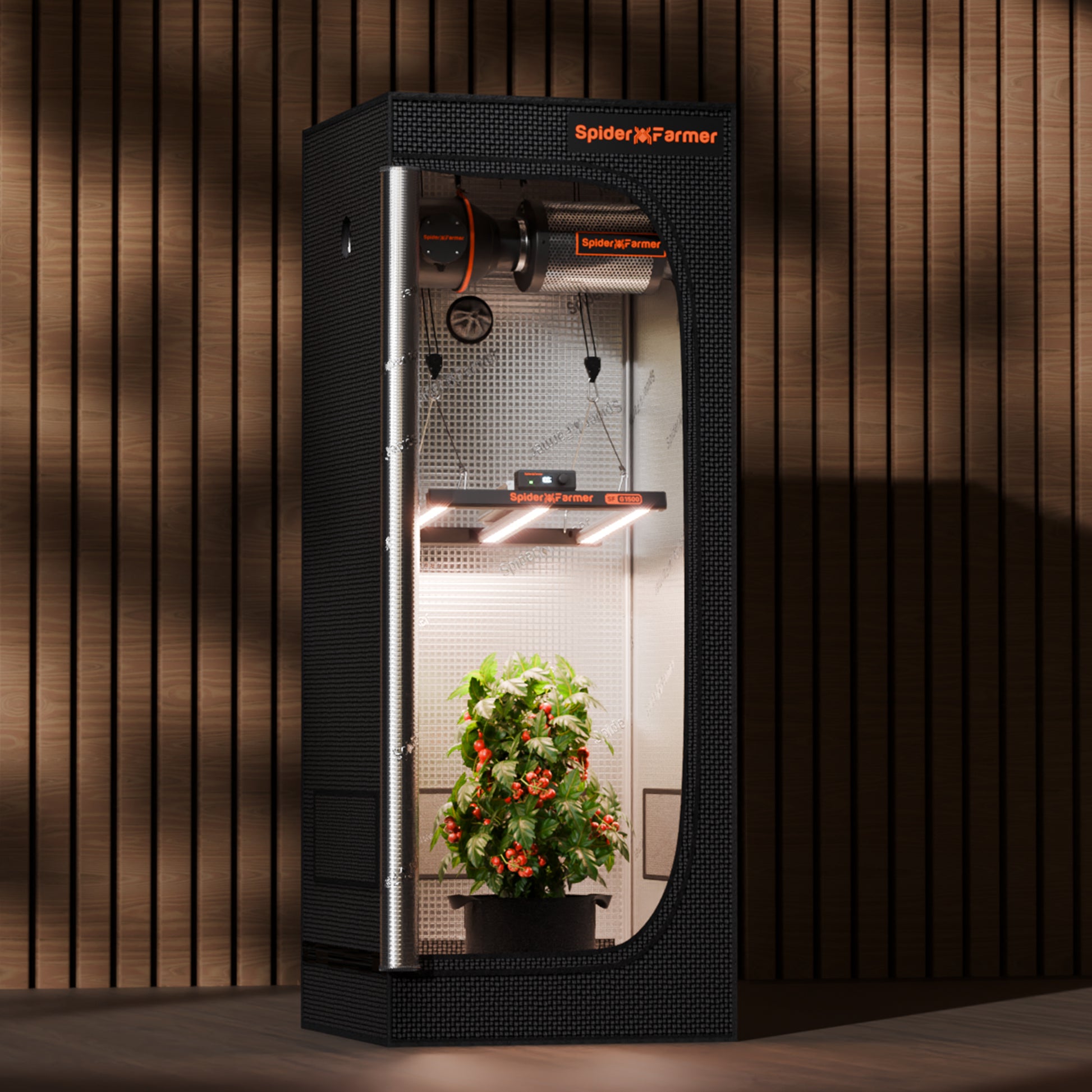 spider farmer g1500 dimbare led groeilamp binnenplanten full spectrum licht