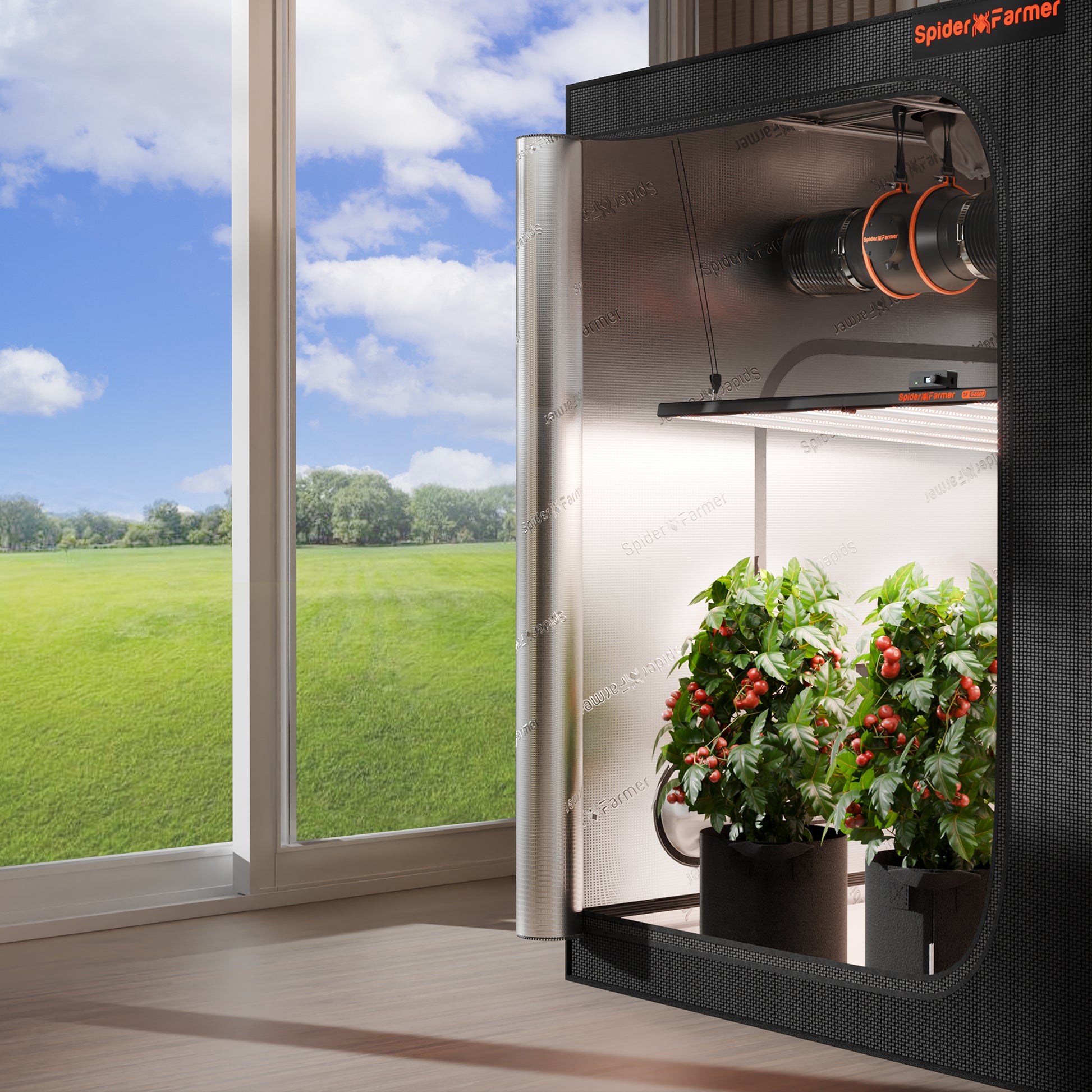 Spider Farmer G8600 full spectrum LED lamp voor professionele kweektent setups