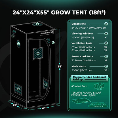 mars hydro 60x60x140 compacte kweektent indoor garden hydroponics