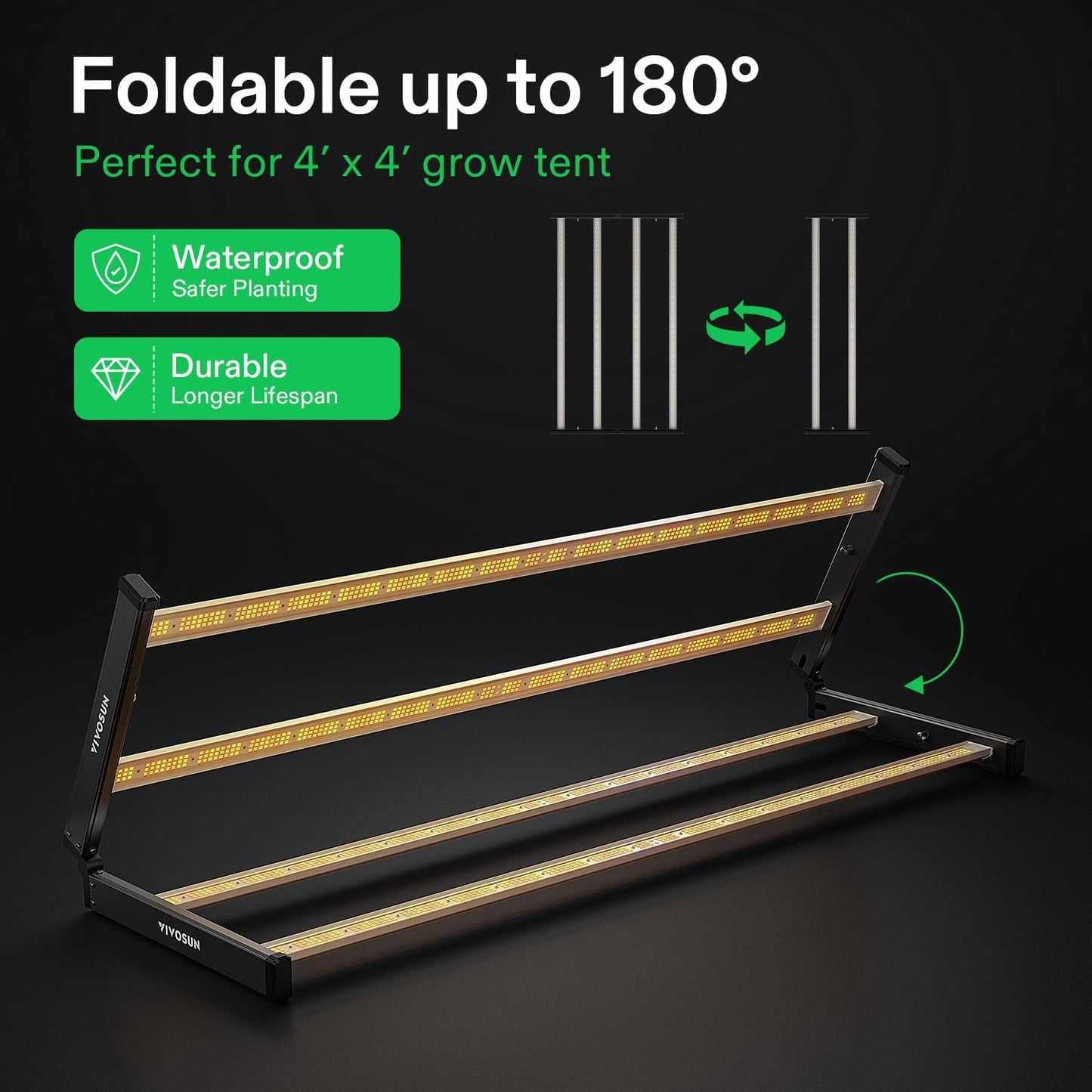 vivosun vsfl4300 full spectrum led kweeklamp 430w grow light