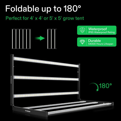 vivosun vsfl6450 energiezuinige led kweeklamp 645w smart grow light