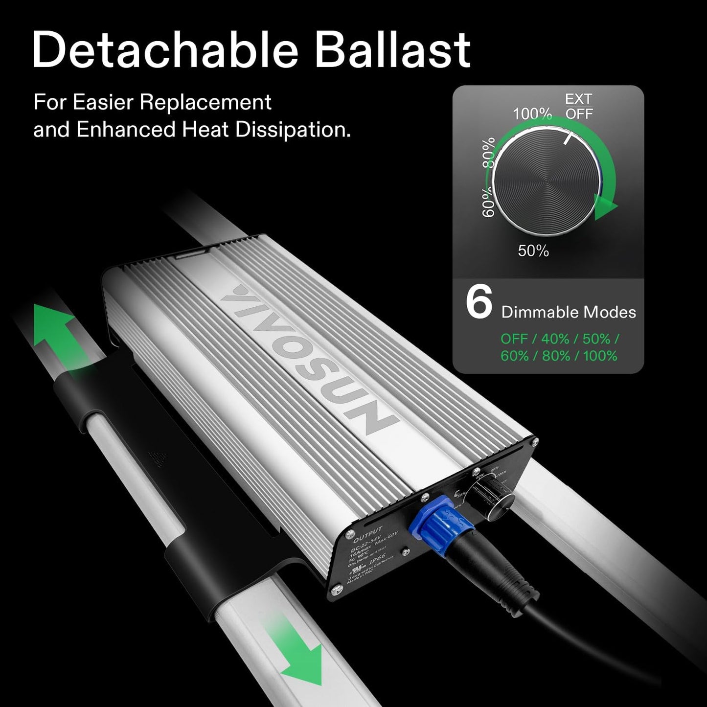 vivosun vsfl6450 645w led grow light bar indoor plants kweeklamp