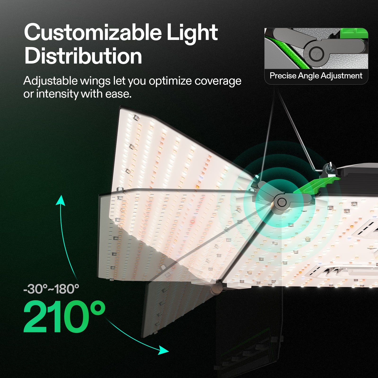 vivosun aerolight wing aw400 400w led grow light indoor plants kweeklamp