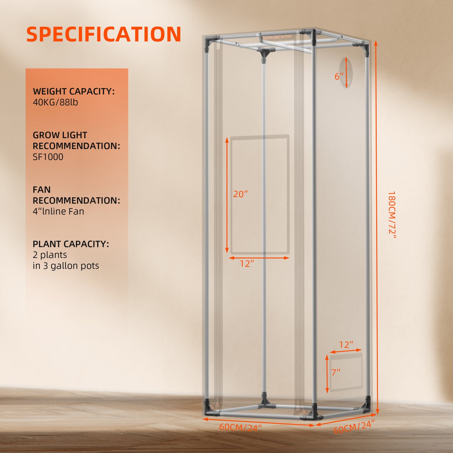 Kweektent voor stekken en kleine planten | Grow tent for clones and small plants | Growbox für Stecklinge und kleine Pflanzen