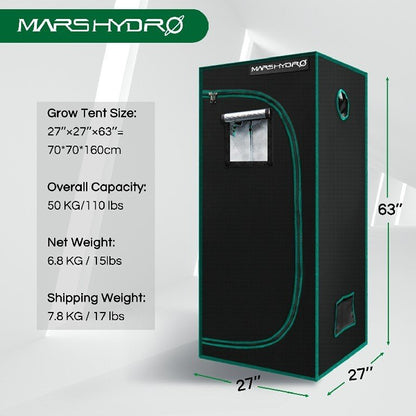 mars hydro 70x70x160 hydroponische tent voor binnenplanten indoor grow tent