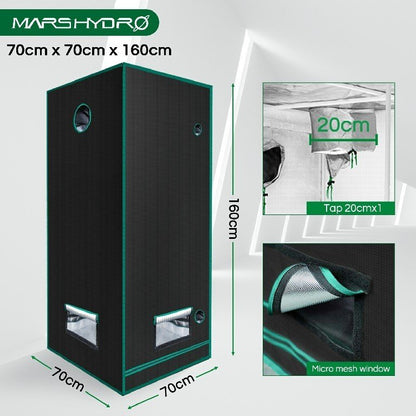 mars hydro 70x70x160 kweektent voor hydroponics indoor plants pflanzenzelt