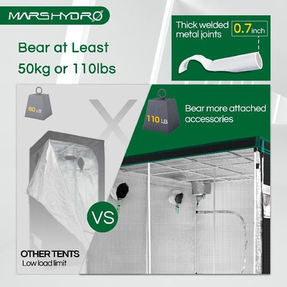 mars hydro 70x70x160 compacte hydroponische kweektent grow tent indoor