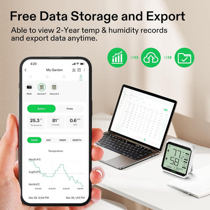 vivosun aerolab thb1s bluetooth smart hygrometer indoor thermometer luftfeuchtigkeitsmesser