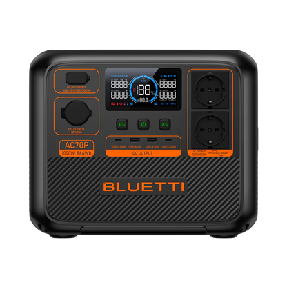 Bluetti AC70P – Portable Power Station voor Thuis en Outdoor