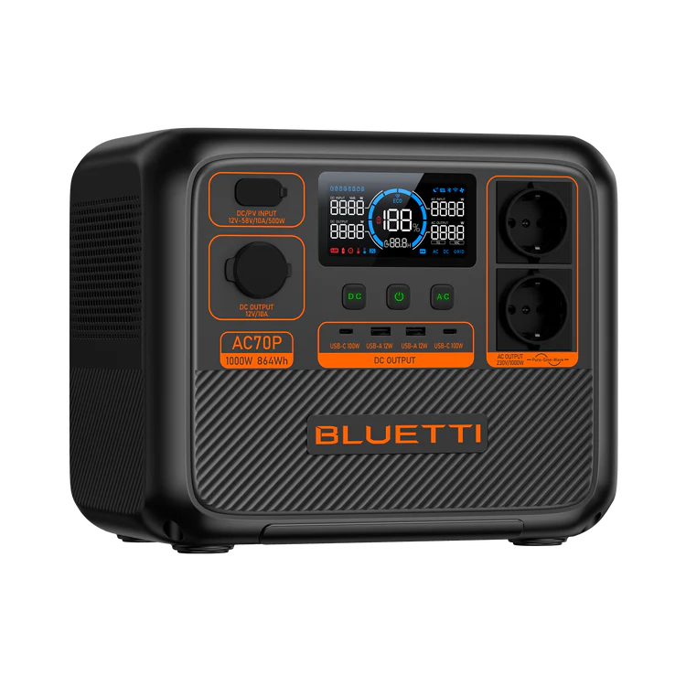 Bluetti AC70P – Portable Power Station voor Thuis en Outdoor