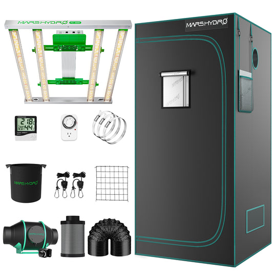 Mars Hydro Kweek Tent Kit Compleet FC3000 EVO Full Grow 100x100x180cm met Speed Controller
