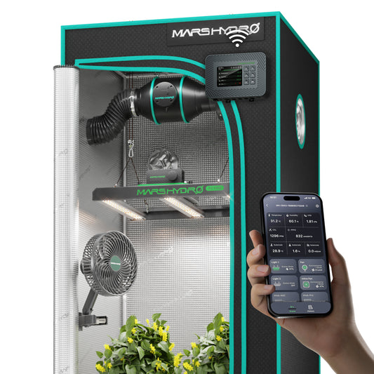 Mars Hydro FC1500 EVO Smart LED kweektent kit 80x80x160 cm met iControl controller – Samsung LM301H EVO grow light complete indoor grow tent setup / Mars Hydro FC1500 EVO smart LED grow tent kit 80x80x160 cm with iControl controller full spectrum indoor growing system / Mars Hydro FC1500 EVO Smart LED Growbox Set 80x80x160 cm mit iControl Controller komplettes Indoor Grow Setup