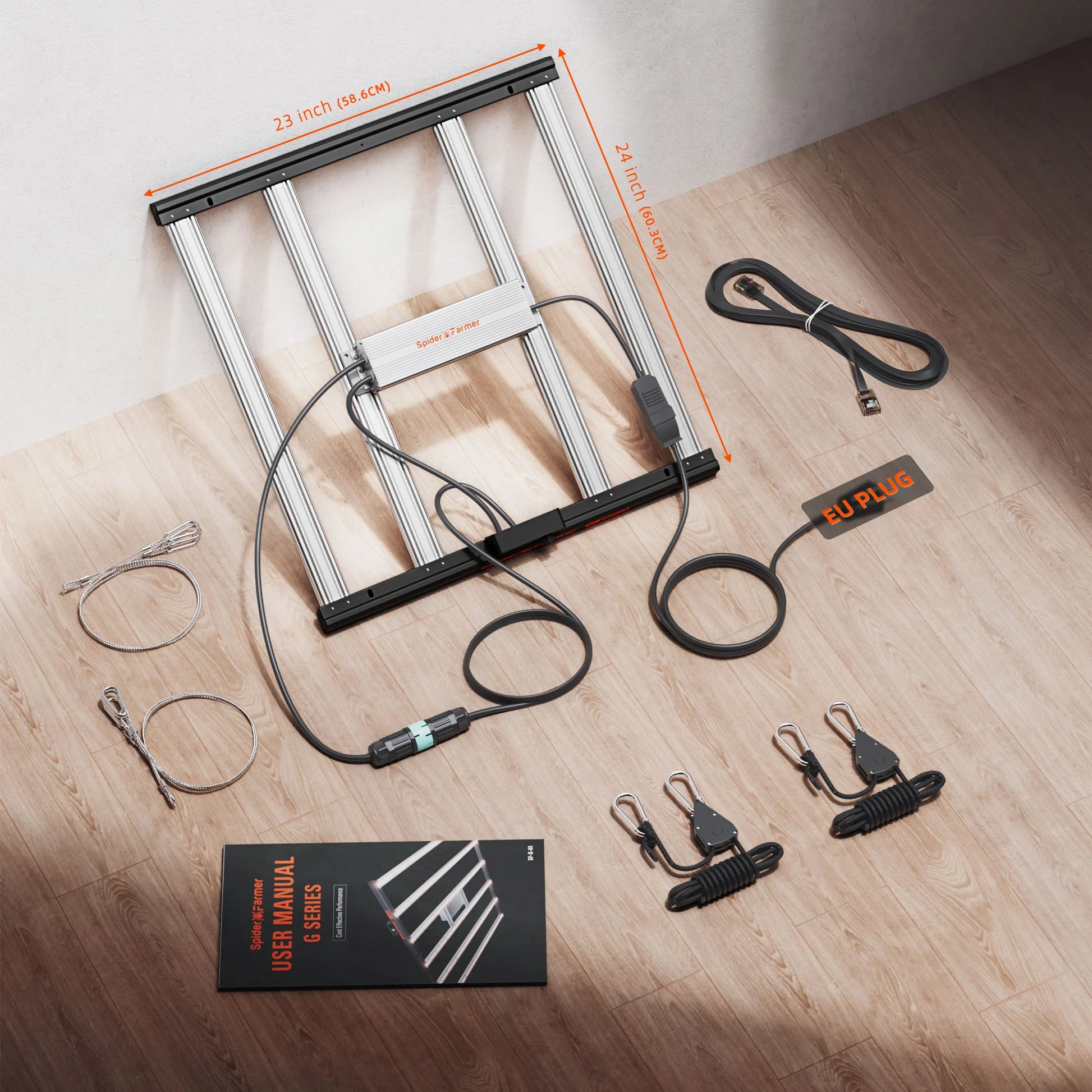 spider farmer g3000 dimbare led kweeklamp full spectrum indoor grow setup