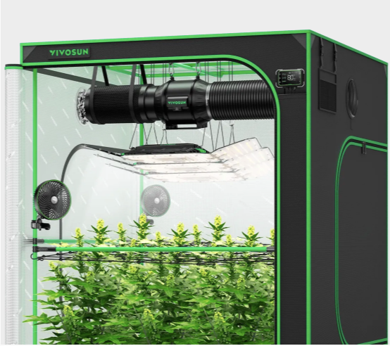 vivosun giy-sgs-55 pro 5x5 kweektent grow tent pflanzenzelt compleet kit