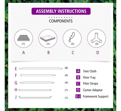 spider farmer 90x90x180cm indoor planten kweektent energiezuinig grow tent