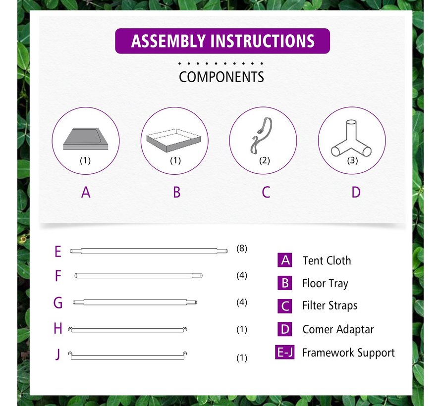 spider farmer 120x120x200cm kweekruimte tent voor hydroponics grow light system