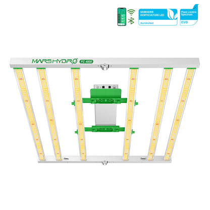 mars hydro fc4800 evo 480w dimbare led groeilamp 2.85 µmol/j indoor plants pflanzen