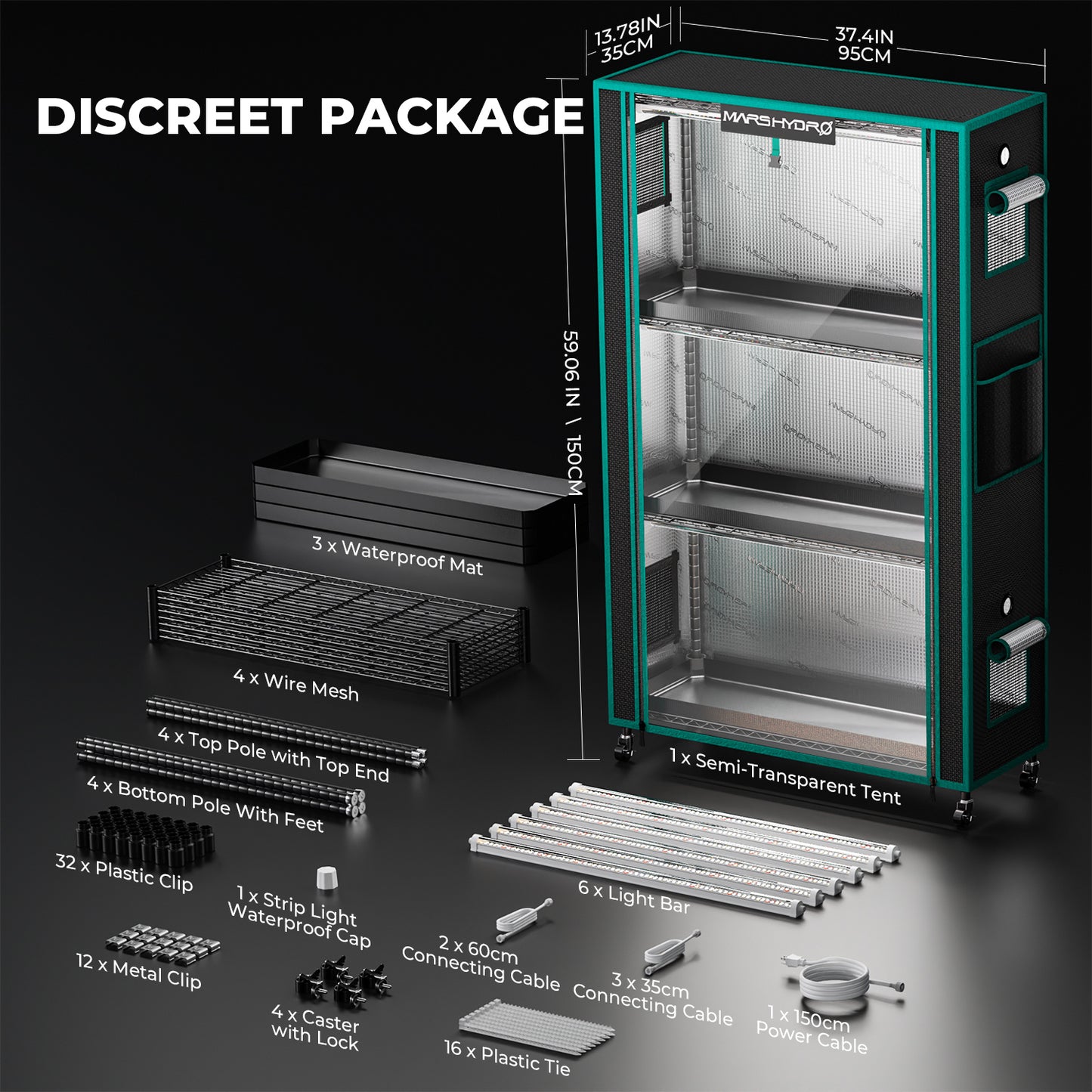 Reflecterende 1680D kweektent / reflective grow tent / Reflektierendes Pflanzenzelt