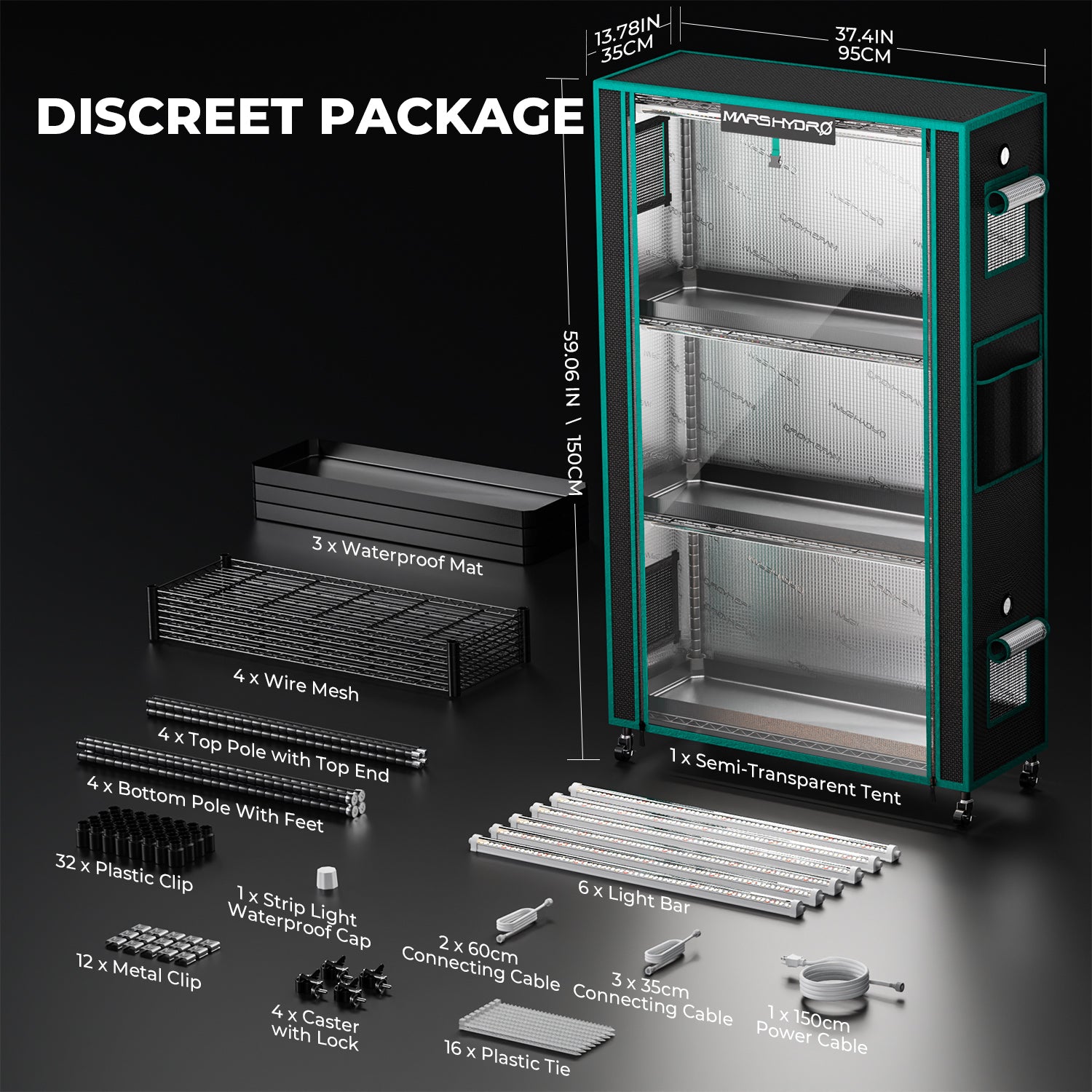 Reflecterende 1680D kweektent / reflective grow tent / Reflektierendes Pflanzenzelt