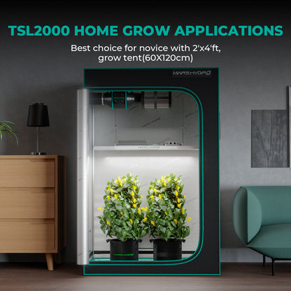 mars hydro tsl2000 complete kweektent indoor grow tent belüftung ventilator regler