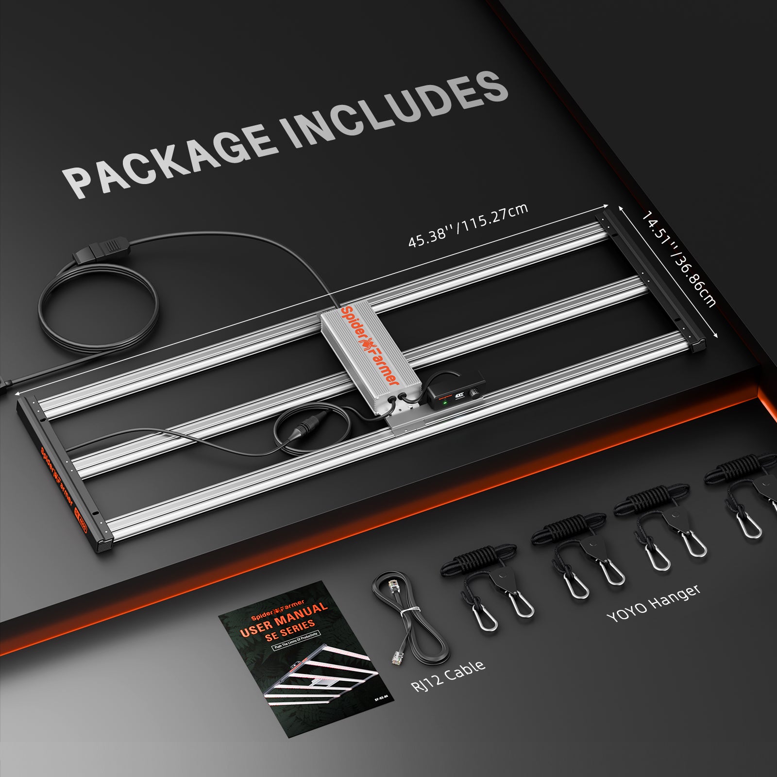 spider farmer se4500 2.85 µmol/j dimmbar led kweeklamp energiezuinig indoor