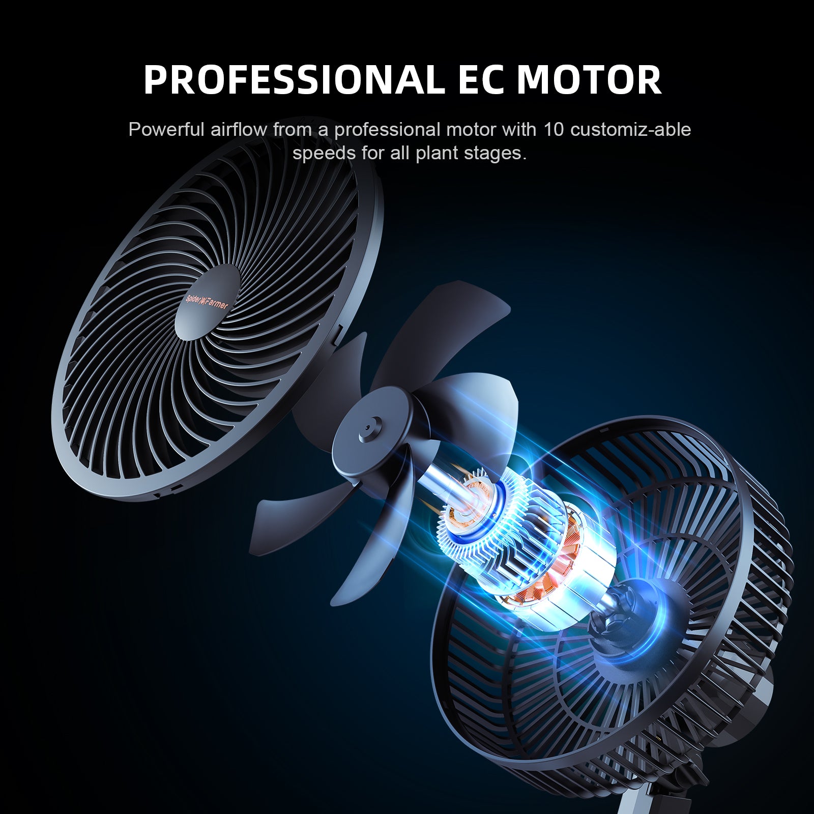 Spider Farmer 6" ventilator voor kweektenten | Indoor Grow Fan | Clip-Ventilator Pflanzenzucht