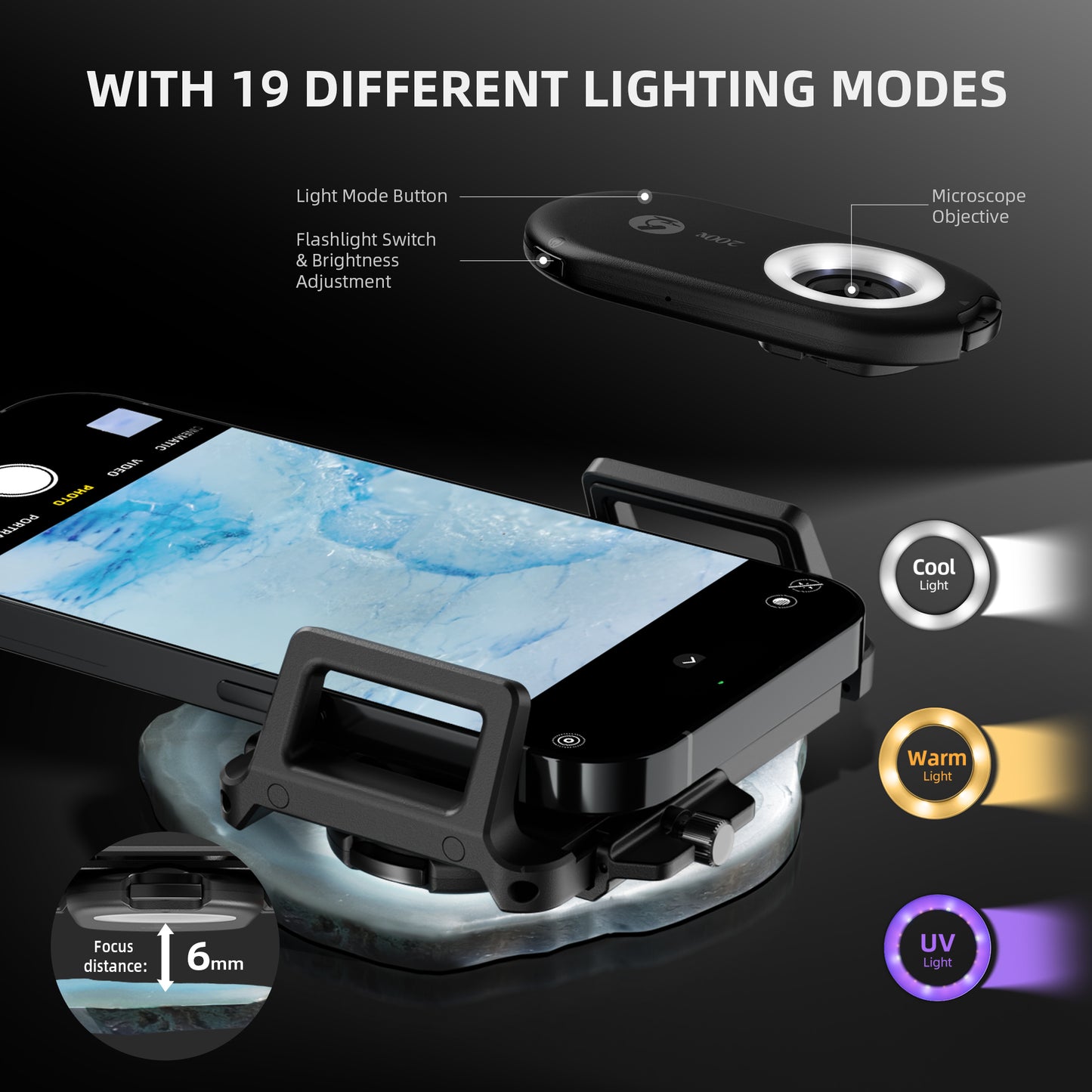 spider farmer 200x trichome microscooplens led uv smartphone pflanzen zucht