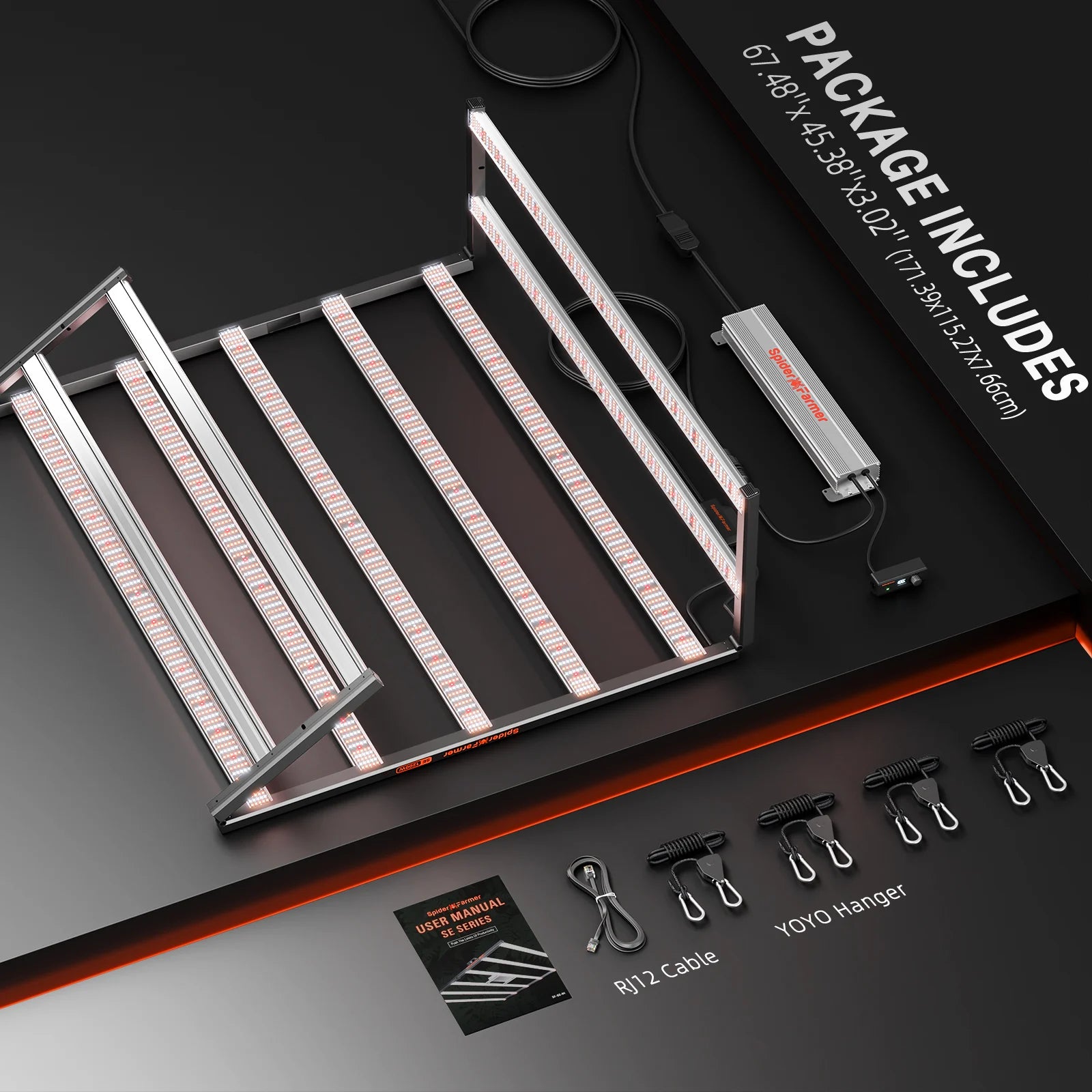 spider farmer se1200w dimmable led grow light indoor planten hydroponics