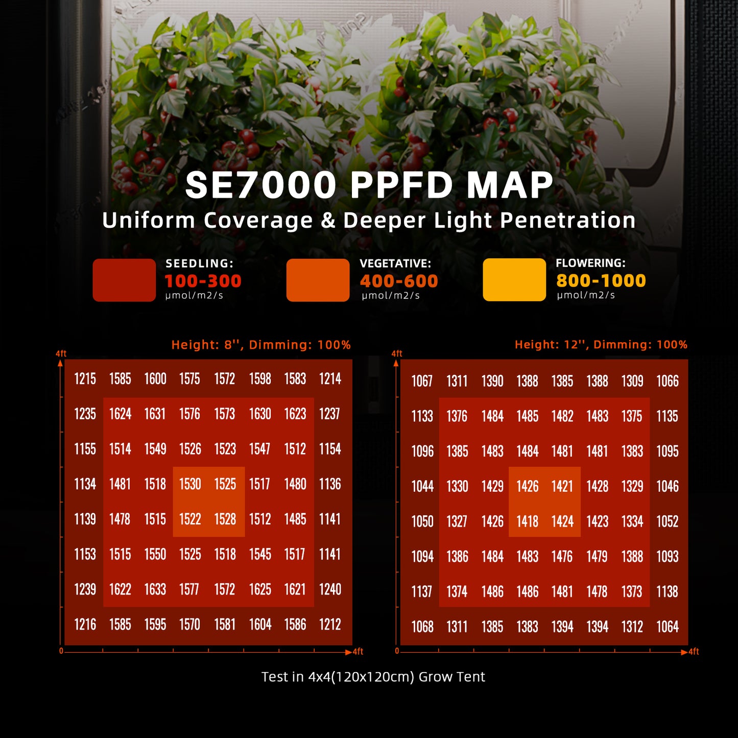 Spider Farmer SE7000 Kweek Tent Kit Compleet  – 150×150×200 cm Tent + 730W Full Spectrum LED + Nieuw 6″ Inline Fan met GGS Controller