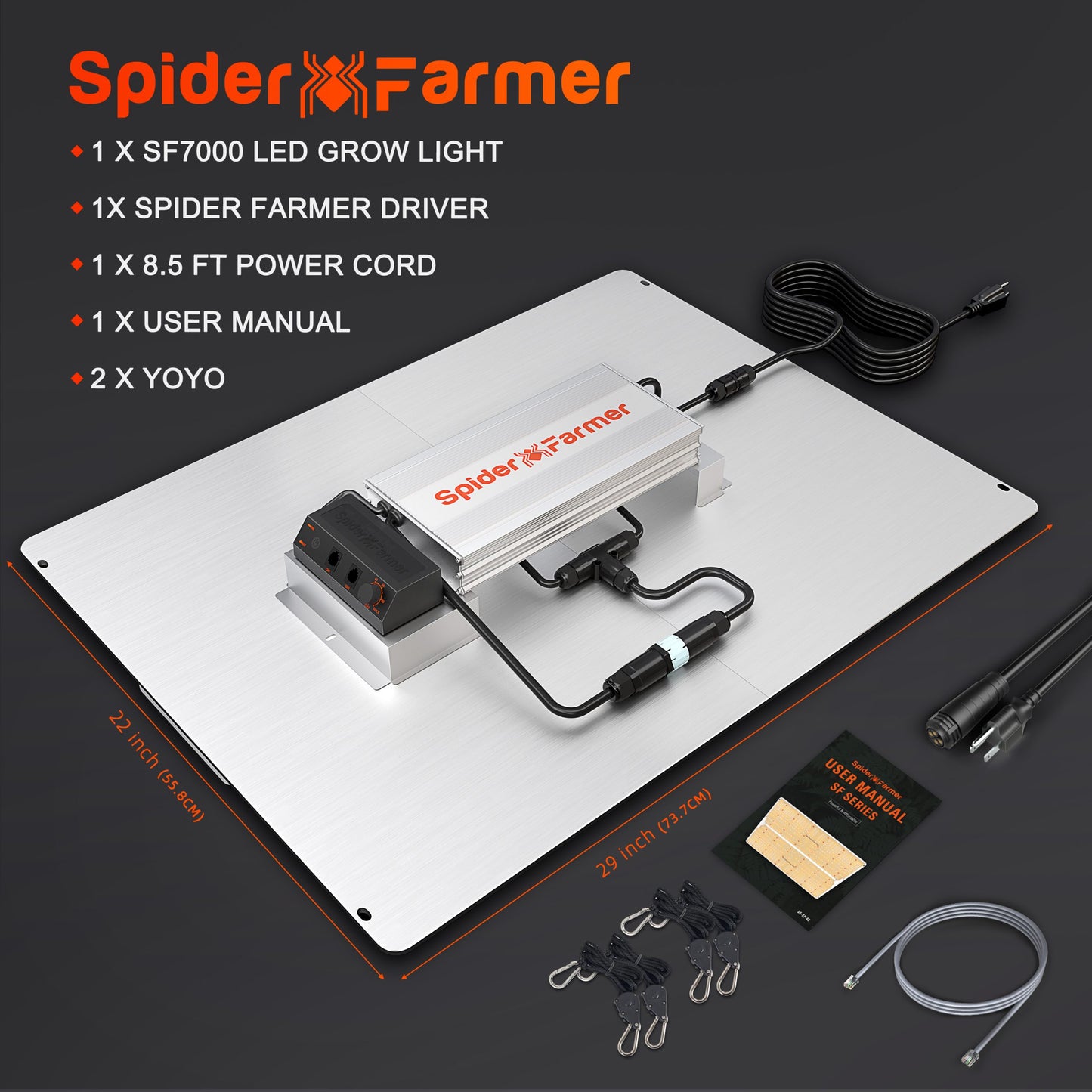spider farmer sf7000 slimme dimbare led groeilamp hydroponics indoor garden