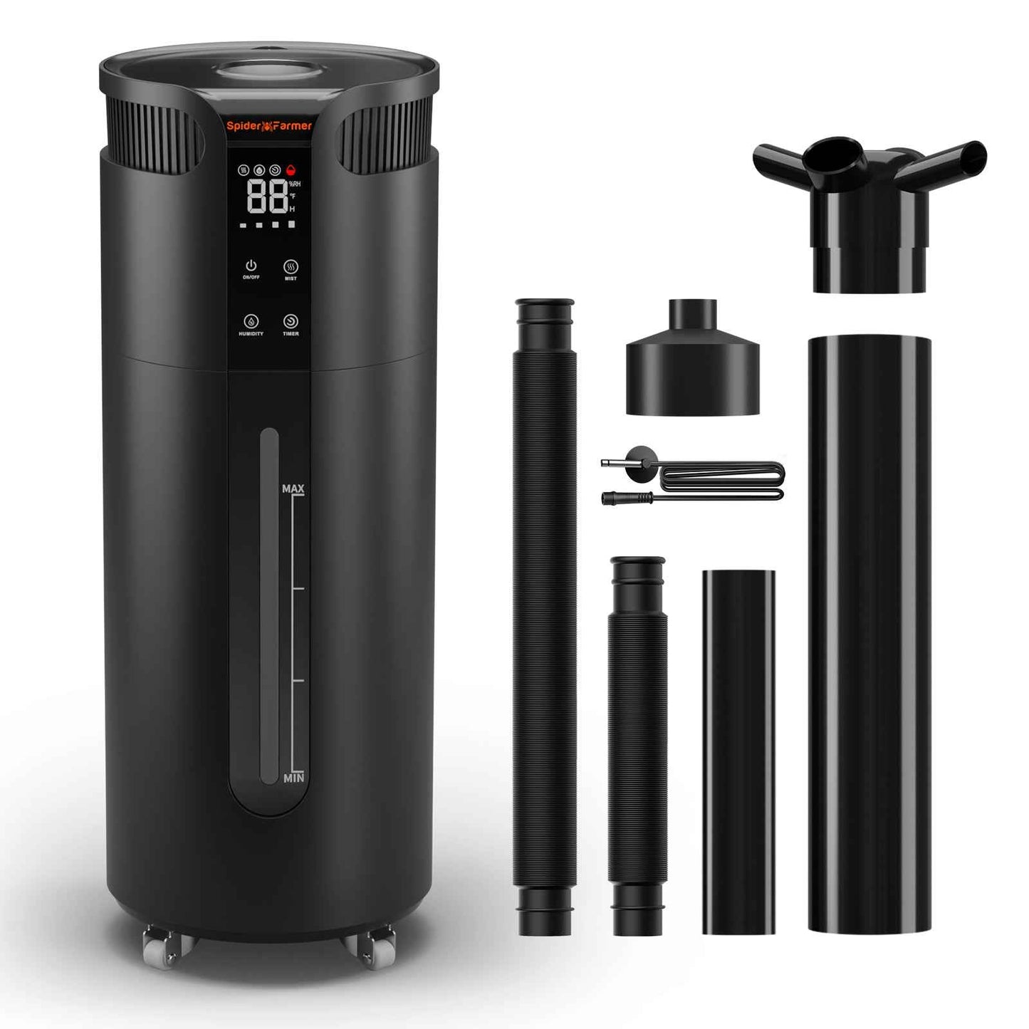 Spider Farmer 16L Ultrasone Koele Mist Luchtbevochtiger 1400ml/u – Slimme RV-Regeling met Externe Sensor voor Grote Kweektenten & Professionele Binnenkweek