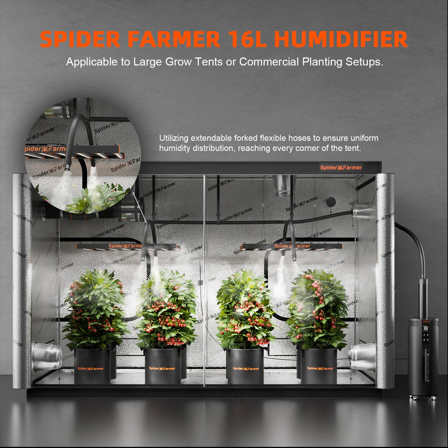 Spider Farmer 16L Cool Mist Luftfuktare