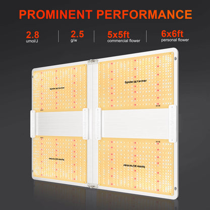 spider farmer sf7000 2.9 µmol/j dimbare led grow light hydroponics pflanzenzelt