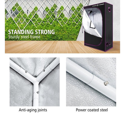 spider farmer 90x90x180cm grow tent energiezuinig dimbare kweekruimte