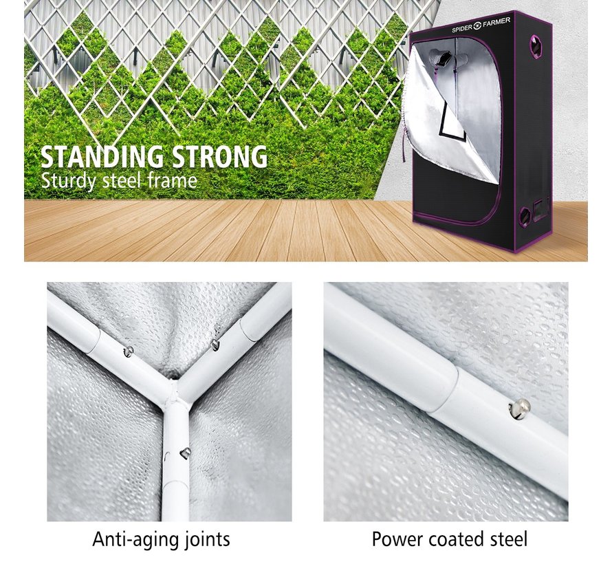 spider farmer 120x120x200cm full spectrum kweektent LED indoor hydroponics