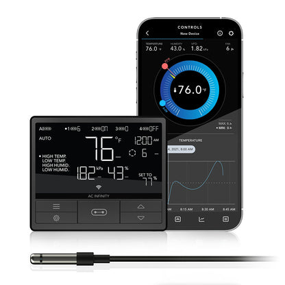 AC Infinity CONTROLLER 69 PRO – Onafhankelijke Programma's voor Vier Apparaten, Bluetooth + WiFi